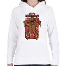 PRINTFASHION BOLDOG KARÁCSONYT - Női kapucnis pulóver - Fehér női pulóver, kardigán