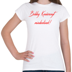 PRINTFASHION Boldog Karácsonyt - Női póló - Fehér