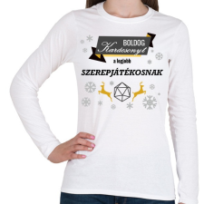 PRINTFASHION Boldog karácsonyt! (Szerepjátékosnak) - Női hosszú ujjú póló - Fehér női póló