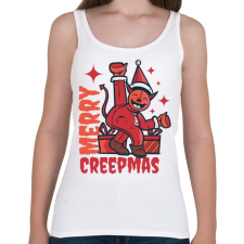 PRINTFASHION Boldog Karit - Karácsony - Merry Creepmas - Női atléta - Fehér női trikó