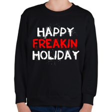 PRINTFASHION Boldog kiba**ott ünnepeket - Gyerek pulóver - Fekete gyerek pulóver, kardigán