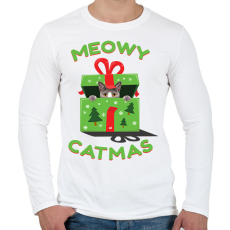 PRINTFASHION Boldog MacsKarácsonyt!  - Férfi hosszú ujjú póló - Fehér