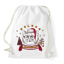 PRINTFASHION Boldog Macskarácsonyt! - Sportzsák, Tornazsák - Fehér tornazsák