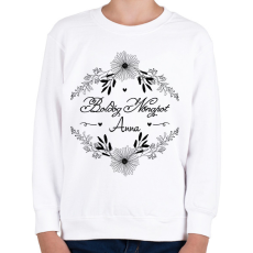 PRINTFASHION Boldog nőnapot - Névvel - Gyerek pulóver - Fehér
