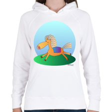 PRINTFASHION Boldog paci - Női kapucnis pulóver - Fehér női pulóver, kardigán