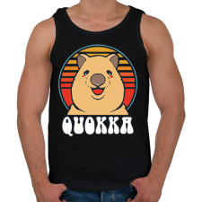 PRINTFASHION Boldog Quokka - Férfi atléta - Fekete atléta, trikó
