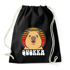 PRINTFASHION Boldog Quokka - Sportzsák, Tornazsák - Fekete atléta, trikó