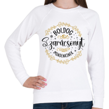 PRINTFASHION Boldog Szarácsonyt - Női pulóver - Fehér női pulóver, kardigán