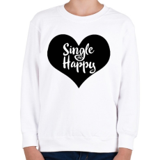 PRINTFASHION Boldog szingli - Gyerek pulóver - Fehér