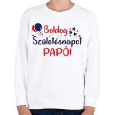 PRINTFASHION Boldog születésnapot papó - Gyerek pulóver - Fehér gyerek pulóver, kardigán
