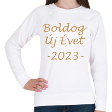 PRINTFASHION Boldog Új Évet! 02 - Női pulóver - Fehér női pulóver, kardigán