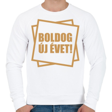 PRINTFASHION Boldog Új Évet! 03 - Férfi pulóver - Fehér férfi pulóver, kardigán