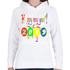 PRINTFASHION Boldog újévet1 - Női kapucnis pulóver - Fehér