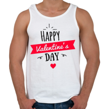 PRINTFASHION Boldog valentin napot - Férfi atléta - Fehér atléta, trikó