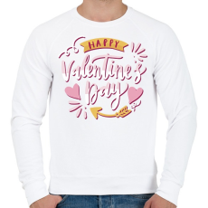 PRINTFASHION Boldog Valentin Napot - Férfi pulóver - Fehér