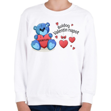 PRINTFASHION Boldog Valentin Napot - Gyerek pulóver - Fehér gyerek pulóver, kardigán