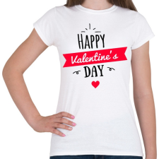 PRINTFASHION Boldog valentin napot - Női póló - Fehér női póló