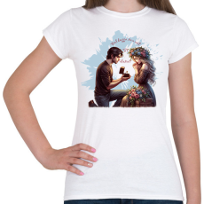 PRINTFASHION Boldoggá tennél egy életre? - Női póló - Fehér