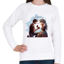 PRINTFASHION Boldoggá tennél egy életre? - Női pulóver - Fehér női pulóver, kardigán