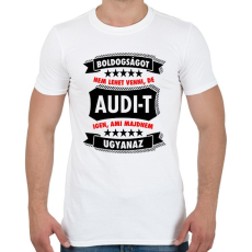 PRINTFASHION Boldogság = Audi - Férfi póló - Fehér