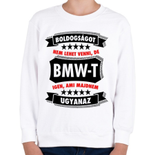 PRINTFASHION Boldogság = BMW - Gyerek pulóver - Fehér gyerek pulóver, kardigán