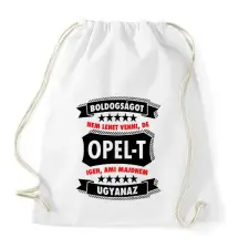 PRINTFASHION Boldogság = Opel - Sportzsák, Tornazsák - Fehér tornazsák