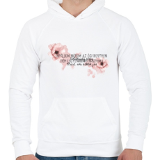 PRINTFASHION Boldogság virág - Férfi kapucnis pulóver - Fehér