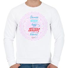 PRINTFASHION Boldogságpóló - Férfi pulóver - Fehér