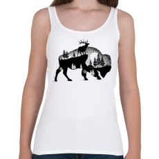 PRINTFASHION Bölény - Női atléta - Fehér