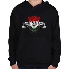 PRINTFASHION Böllér - Gyerek kapucnis pulóver - Fekete