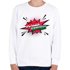 PRINTFASHION Böllér kapitány - Gyerek pulóver - Fehér gyerek pulóver, kardigán
