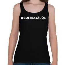 PRINTFASHION #boltabajáros - Női atléta - Fekete női trikó