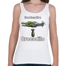 PRINTFASHION Bombardiro Crocodilo - Női atléta - Fehér női trikó