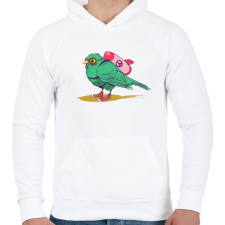 PRINTFASHION Bombázó - Férfi kapucnis pulóver - Fehér férfi pulóver, kardigán
