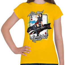 PRINTFASHION Bombázó királynő - Női póló - Sárga