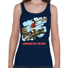 PRINTFASHION Bombázó - Női atléta - Sötétkék női trikó