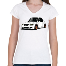 PRINTFASHION Bömbi - Női V-nyakú póló - Fehér