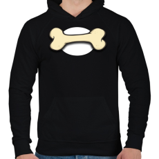 PRINTFASHION Bone - Férfi kapucnis pulóver - Fekete