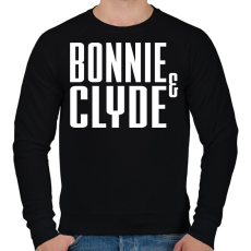 PRINTFASHION Bonnie és Clyde - Férfi pulóver - Fekete
