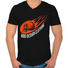 PRINTFASHION Boo Design Clothing - Férfi V-nyakú póló - Fekete