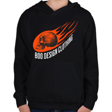 PRINTFASHION Boo Design Clothing - Gyerek kapucnis pulóver - Fekete
