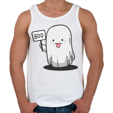 PRINTFASHION Boo - Férfi atléta - Fehér atléta, trikó