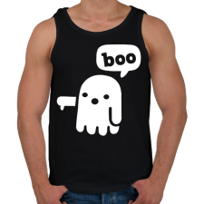 PRINTFASHION Boo szellem - Férfi atléta - Fekete atléta, trikó