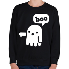 PRINTFASHION Boo szellem - Gyerek pulóver - Fekete gyerek pulóver, kardigán