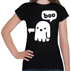 PRINTFASHION Boo szellem - Női póló - Fekete