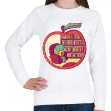 PRINTFASHION Bookworm - Női pulóver - Fehér női pulóver, kardigán