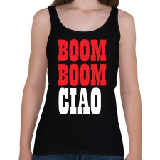 PRINTFASHION BOOM BOOM CIAO - Női atléta - Fekete női trikó