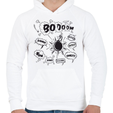 PRINTFASHION boom - Férfi kapucnis pulóver - Fehér férfi pulóver, kardigán