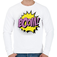 PRINTFASHION boom - Férfi pulóver - Fehér férfi pulóver, kardigán