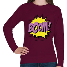 PRINTFASHION boom - Női pulóver - Bordó